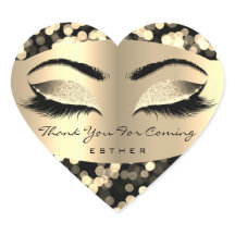 Obrigado Por Vir O Nome Heart Confetti Dourado