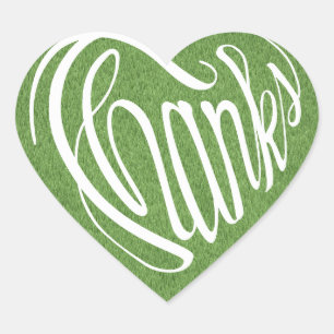 Adesivo Coração Obrigados em forma de coração em 6 idiomas