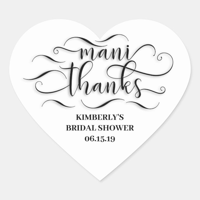 Adesivo Coração Obrigados Mani - Obrigado (Frente)