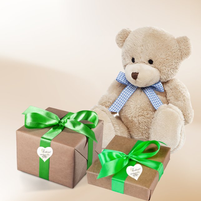 Adesivo Coração Oh, bebês! Twin Neutral Storks Cardíacos (Criador carregado)