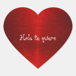 Adesivo Coração Olá, SPANISH