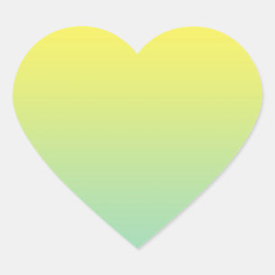 Adesivo Coração Ómbolo Verde e Amarelo