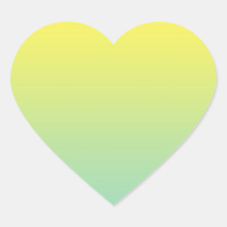 Adesivo Coração Ómbolo Verde e Amarelo