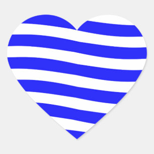 Adesivo Coração Ondas do azul e do branco