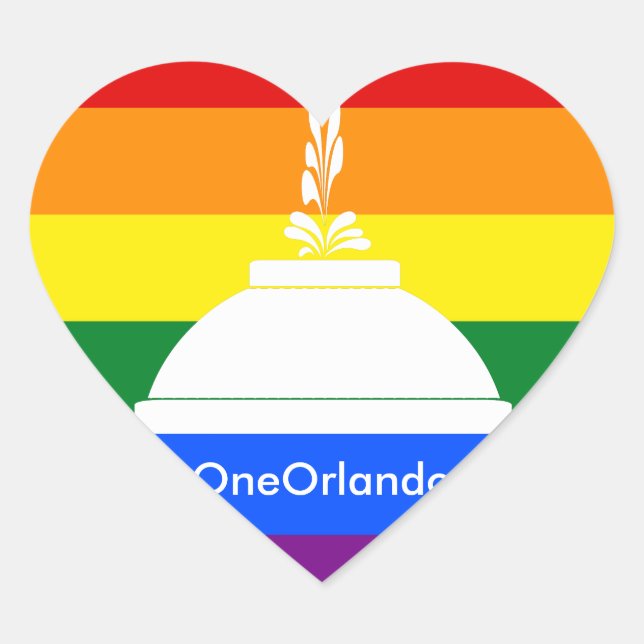 Adesivo Coração OneOrlando (Frente)