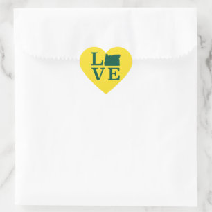 Adesivo Coração Oregon LOVE Verde