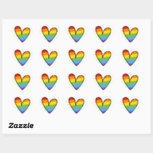 Adesivo Coração Orgulho Amor Coração Gay Arco-íris LGBTQ 
