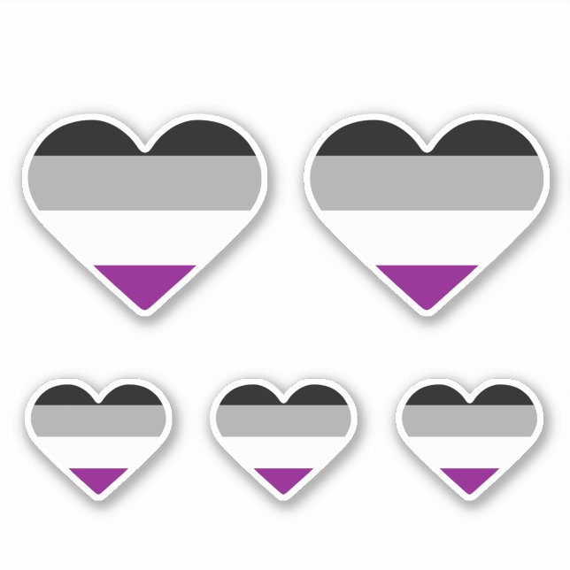 Adesivo Coração Orgulho Assexual (Frente)