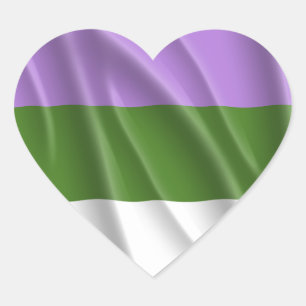 ADESIVO CORAÇÃO ORGULHO DE GENDERQUEER