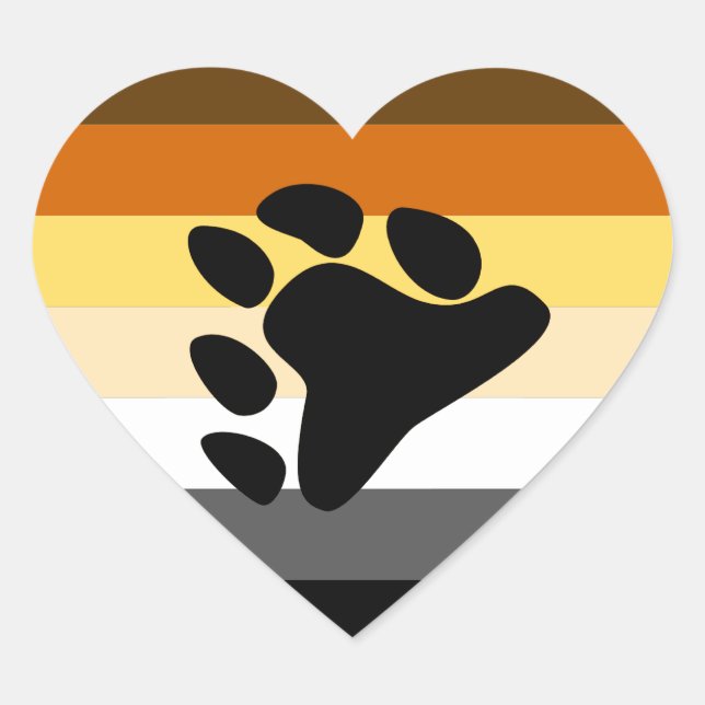 Adesivo Coração Orgulho de Urso (Frente)