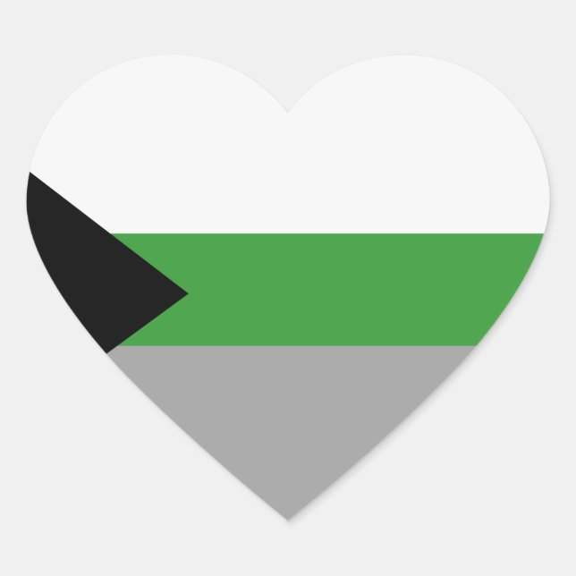 Adesivo Coração Orgulho Demiromântico (Frente)