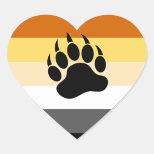 ADESIVO CORAÇÃO ORGULHO DO URSO GAY EU AMO PANPA DO URSO