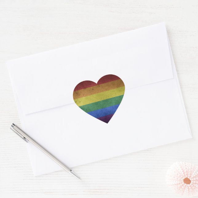 Adesivo Coração Orgulho gay (Envelope)