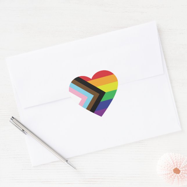 Adesivo Coração Orgulho gay (Envelope)