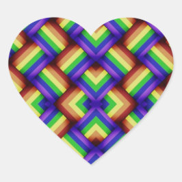 Adesivo Coração Orgulho gay LGBT - Partido do Orgulho do Arco-Íris