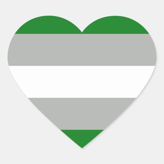 Adesivo Coração Orgulho Greyromântico (Frente)
