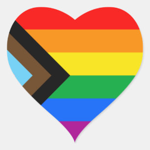 Adesivo Coração ORGULHO LGBT (Orgulho de Progresso)