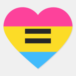 Adesivo Coração Orgulho Pansexual
