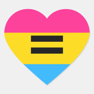 Adesivo Coração Orgulho Pansexual