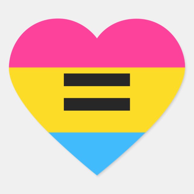 Adesivo Coração Orgulho Pansexual (Frente)