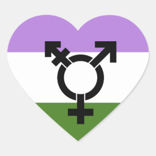 Adesivo Coração Orgulho Queer - Gênero Queer
