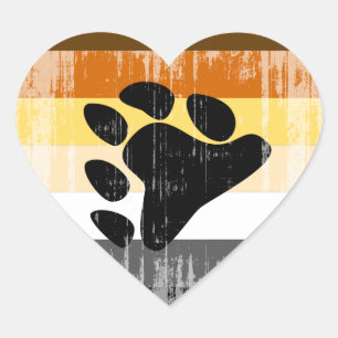 Adesivo Coração Orgulho Urso angustiado