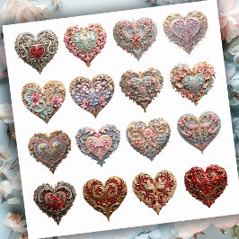 Adesivo Coração Ornamentado