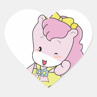Adesivo Coração Osharena Ponies "Pinky" Kawaii Stickers