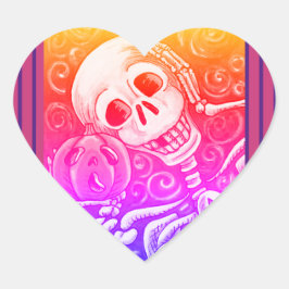 ADESIVO CORAÇÃO OUÇA O SEU BOMBEIRO, HALLOWEEN SKELETON STICKER