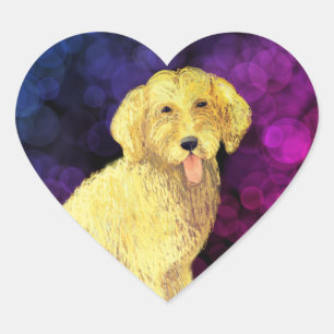 Adesivo Coração Ouro Doodle Heart Sticker