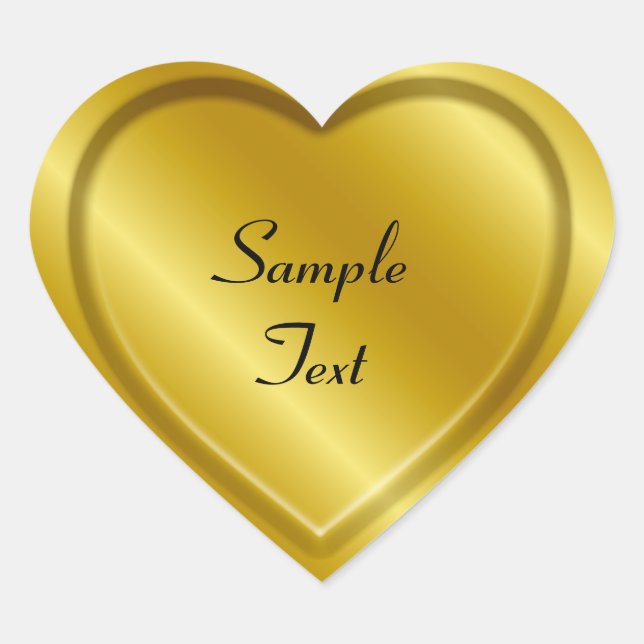 Adesivo Coração Ouro gravado (Frente)