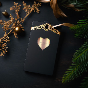 Adesivo Coração Ouro nupcial conhecido do Sepia do obrigado do