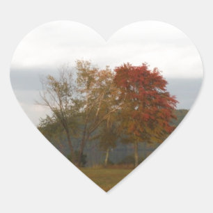 Adesivo Coração Outono no lago Arrowhad.