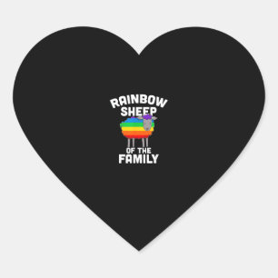 Adesivo Coração Ovelha Arco-Íris Da Família Orgulho gay LGBTQ Equa