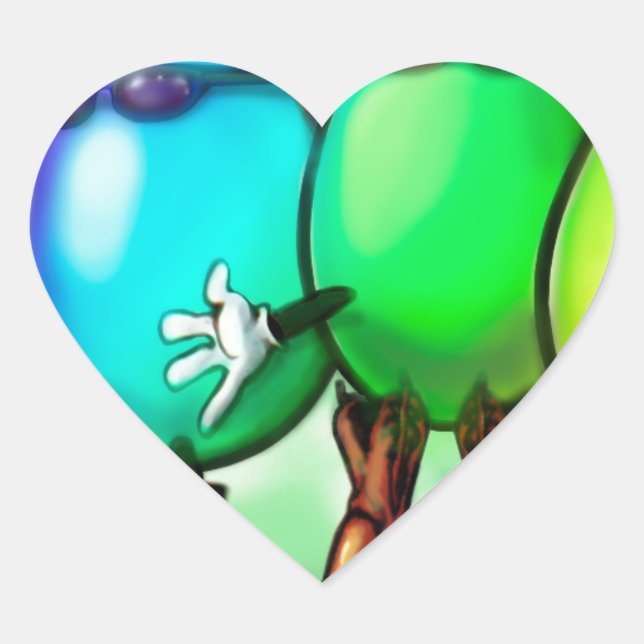 Adesivo Coração Ovos de Páscoa (Frente)