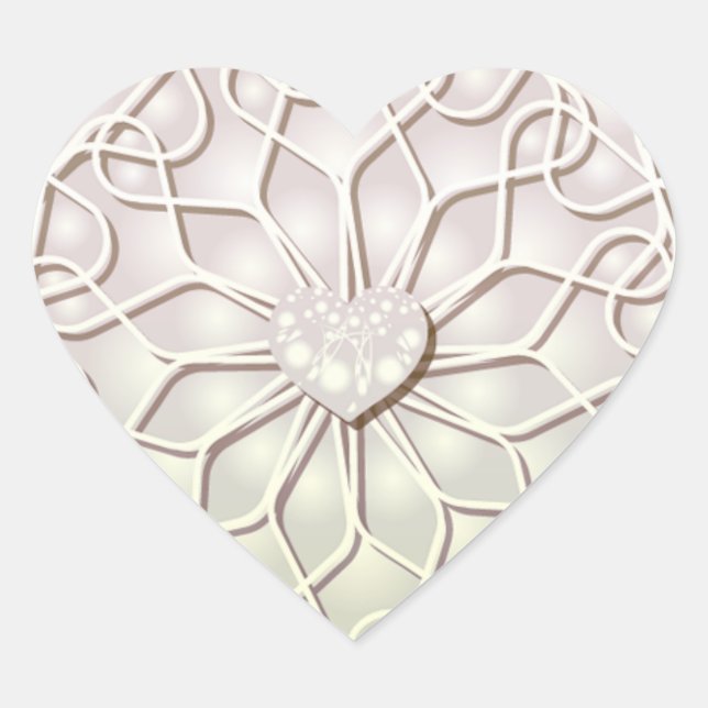 Adesivo Coração Padrão cardíaco do Rosa Dourado LOVE geométrico (Frente)