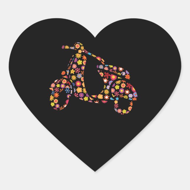 Adesivo Coração Padrão da ventoinha do Patinete do motor (Frente)