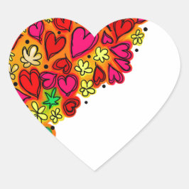 Adesivo Coração Padrão de Coração Correspondente Único