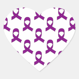Adesivo Coração Padrão de Fita Roxo