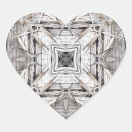 Adesivo Coração Padrão Inspirado Aztec bonito Tingido Rosa