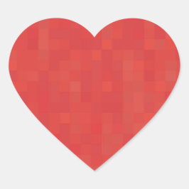 Adesivo Coração Padrão moderno minimalista vermelho elegante