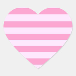 Adesivo Coração Padrão Simples Moderno de Stripe Rosa Rosa