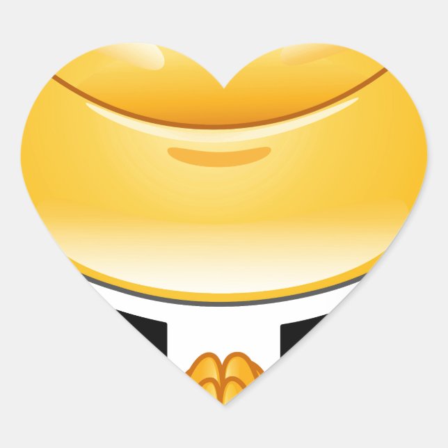 Adesivo Coração padre emoji (Frente)