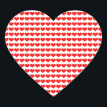 Adesivo Coração Padrões Coração Vermelho Casamentos Dia dos Namora<br><div class="desc">Impresso com desenhos de corações vermelhos fofos!</div>