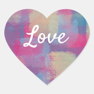 Adesivo Coração Padrões de Colchete de Pastel de Forma Coração de