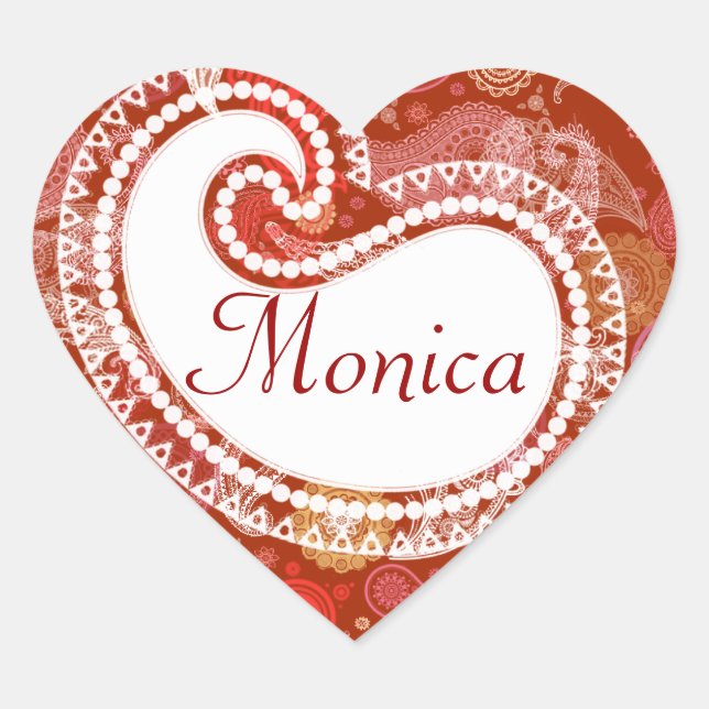 Adesivo Coração Paela vermelha da escarpa (Frente)