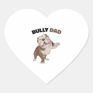Adesivo Coração Pai Americano Proprietário de Cachorro Padre Funny