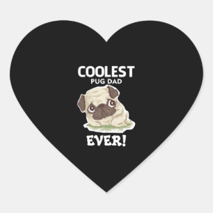 Adesivo Coração Pai Pug Mais Fresco Nunca