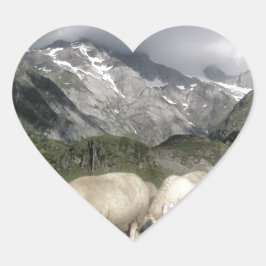 Adesivo Coração paisagem de pirenéus