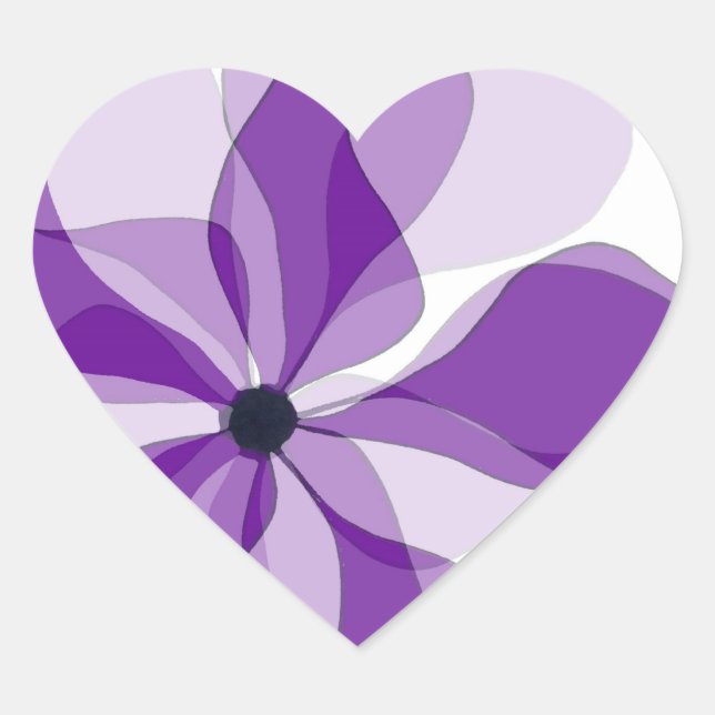 Adesivo Coração Paixão Roxo (Frente)